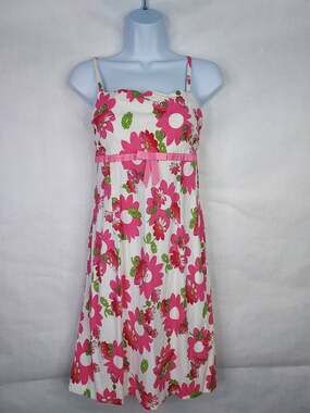Sinequanone Paris Mini Sun Dress Empire Waist Sz 8-10 Designer Floral Chic Y2K